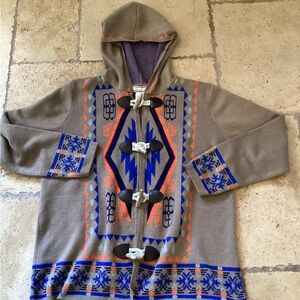 Nice! Flying Tomato hoodie Aztec Tribal Print Orange Blue size M
R3